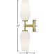 Gio Sconce Wall Light in Lacquered Brass, Large