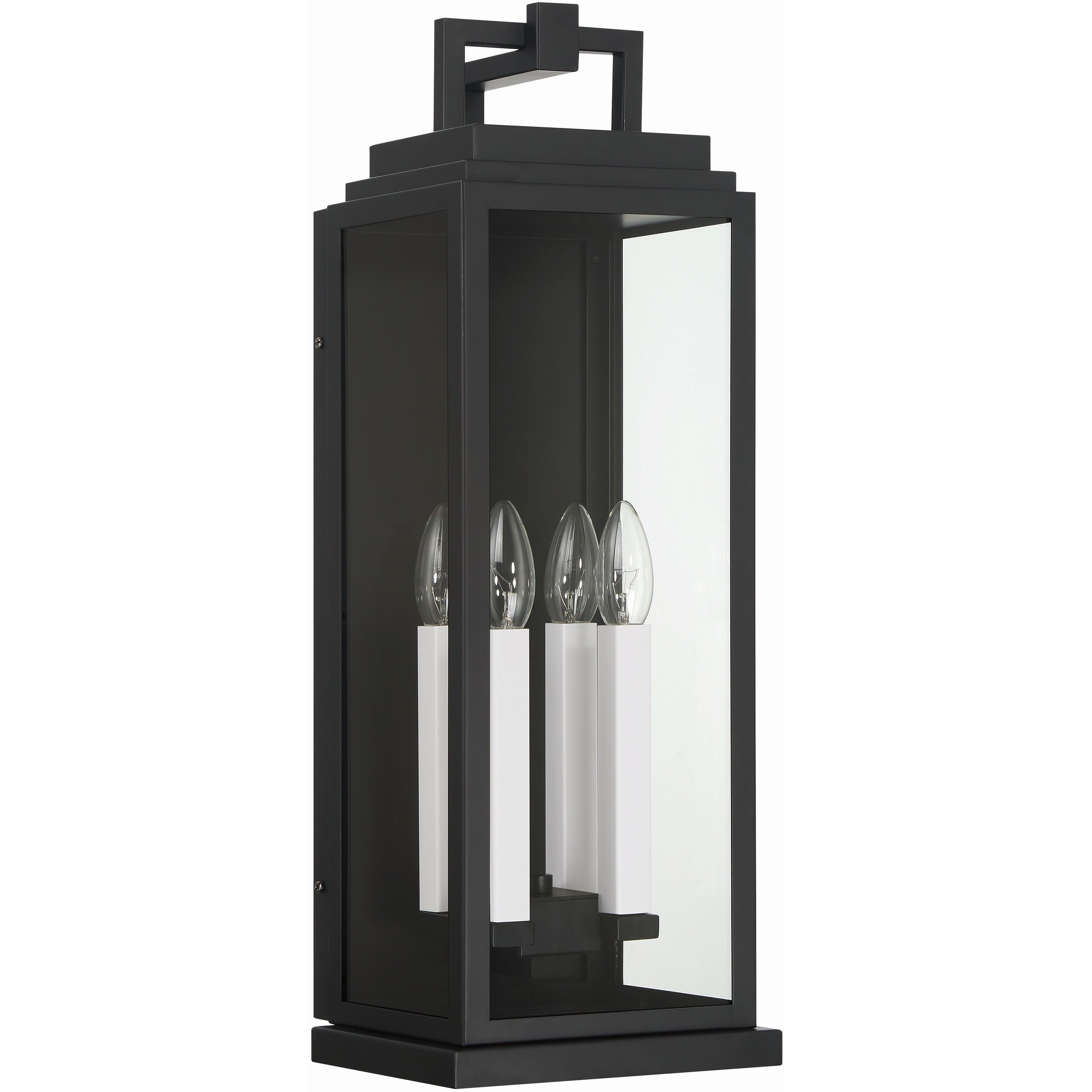 Aspen 4 Light 22.5 inch Matte Black Outdoor Sconce