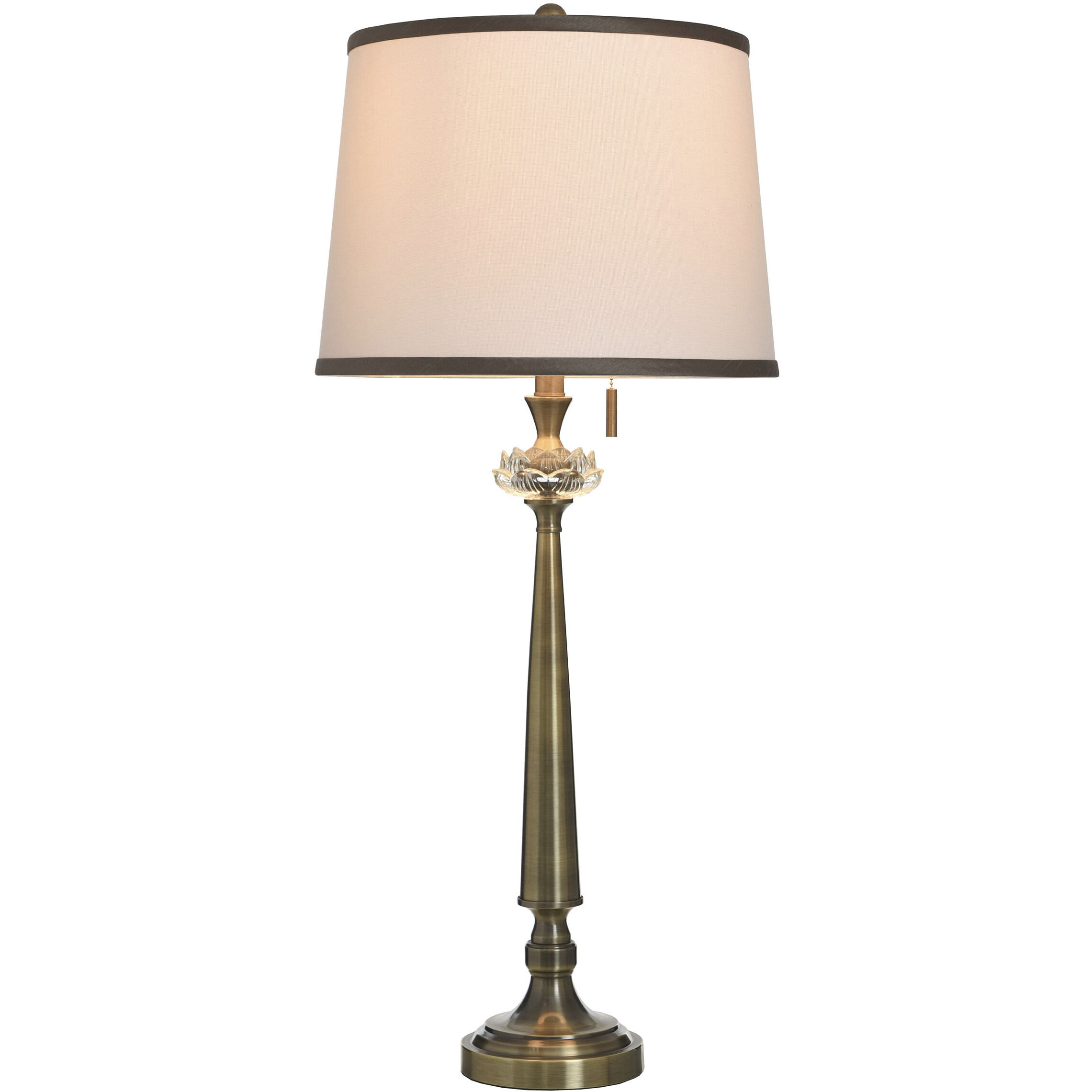 Coralie 34.75 inch 100 watt Hayla Gold and White Table Lamp Portable Light