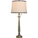 Coralie 34.75 inch 100 watt Hayla Gold and White Table Lamp Portable Light