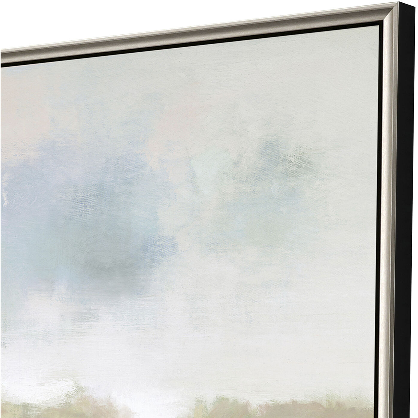 Dawn Glow Blue and Gray and Green and Neutral Canvas