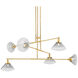 Mendon 6 Light 58 inch Aged Brass Chandelier Ceiling Light