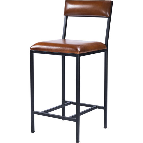 Lazarus Leather & Metal Bar Stool