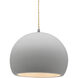 Radiance LED 10 inch Bisque and Brushed Nickel Pendant Ceiling Light