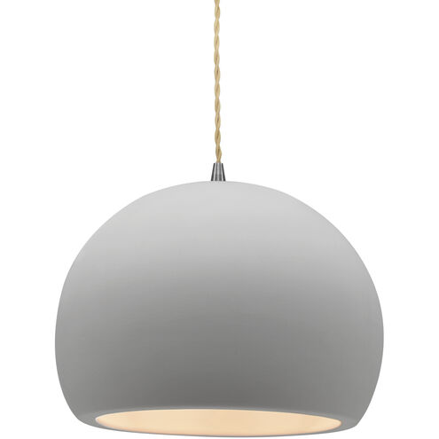 Radiance LED 10 inch Bisque and Brushed Nickel Pendant Ceiling Light