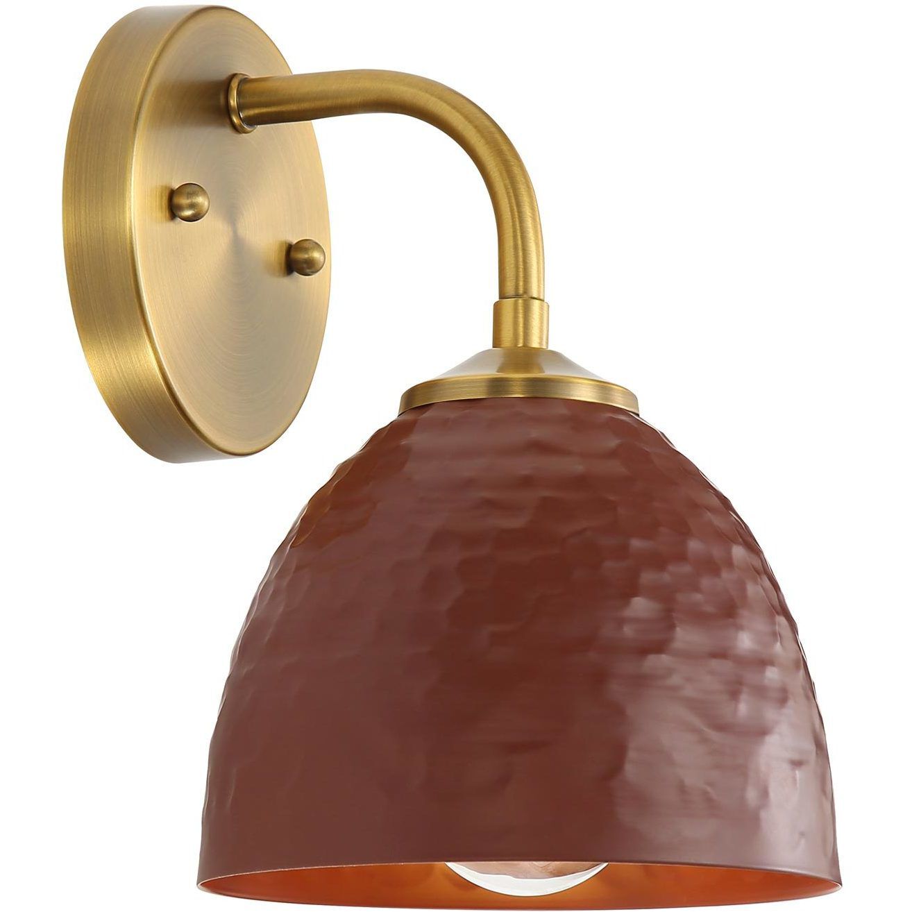 Shepard 1 Light 6.25 inch Modern Brass Wall Sconce Wall Light in Russet Clay