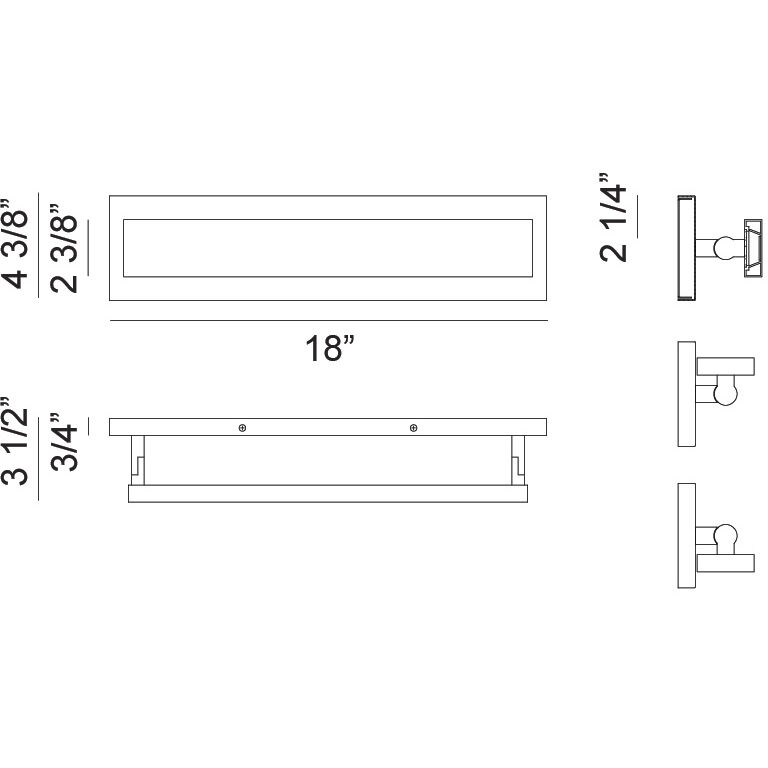 Baretta Wall Sconce Wall Light in Matte Black