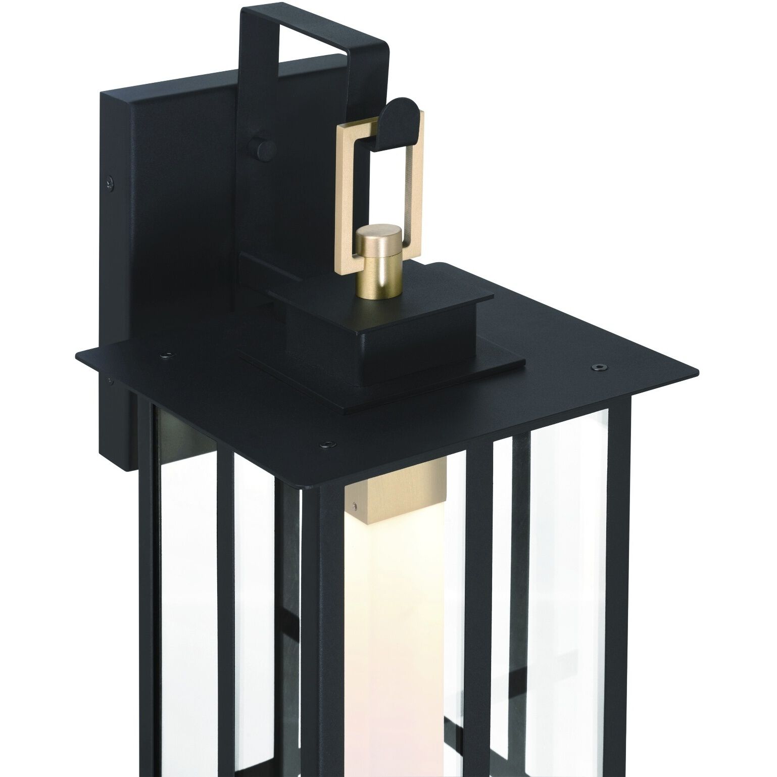 Greyson 1 Light 22 inch Brass and Black Outdoor Wall Lantern