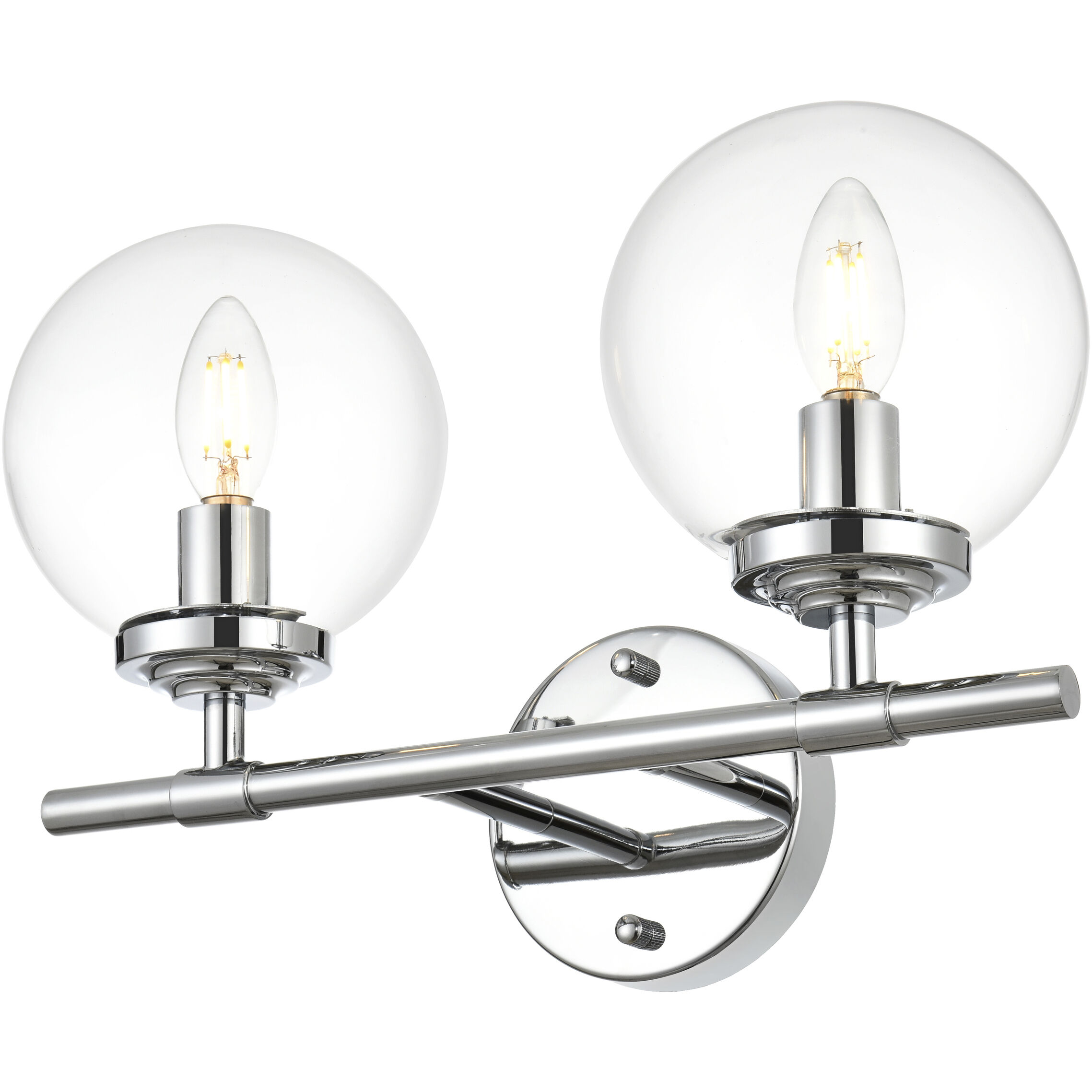 Ingrid 2 Light 15 inch Chrome Bath Sconce Wall Light