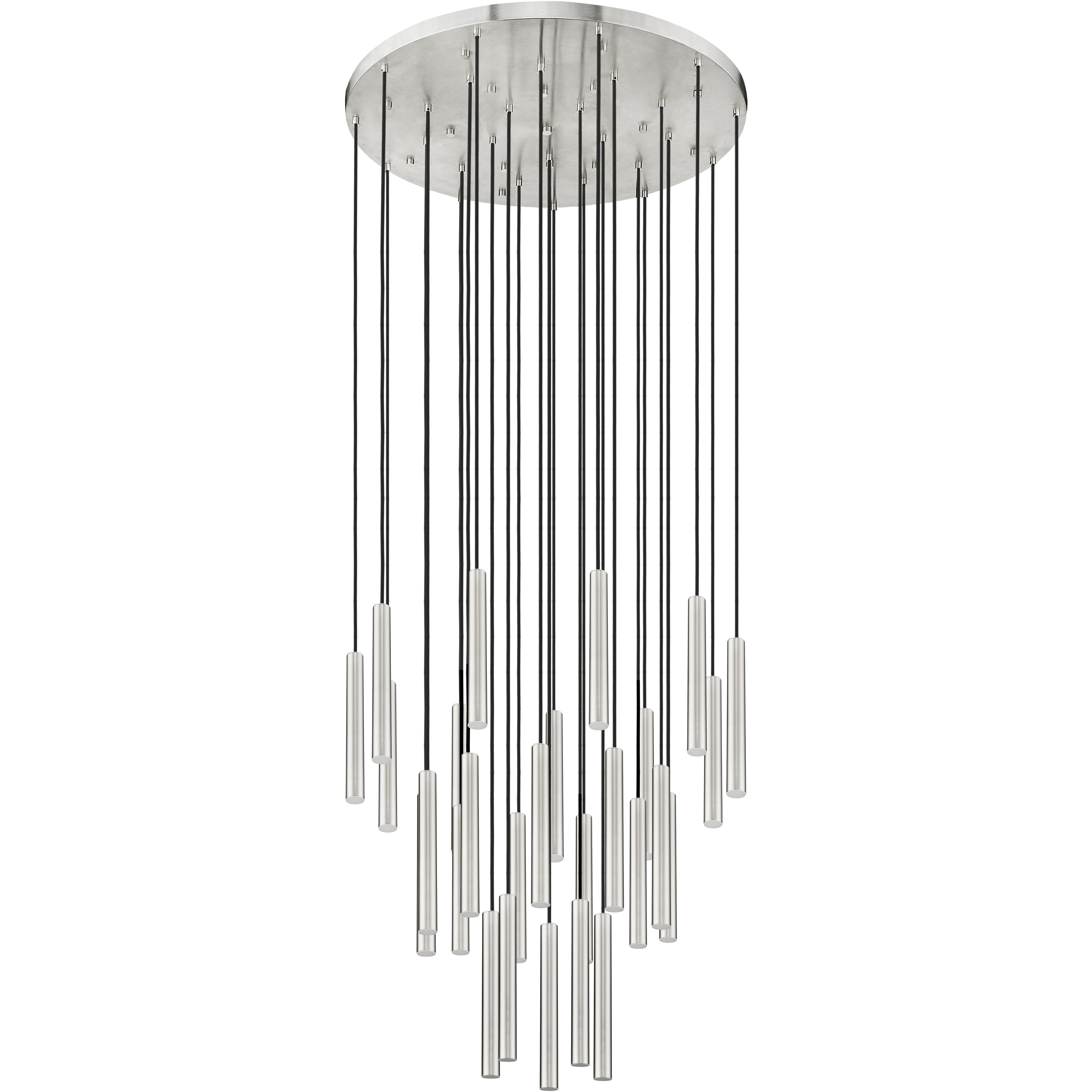 Forest LED 36 inch Brushed Nickel Chandelier Ceiling Light