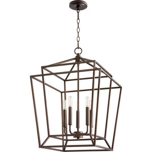 Monument 5 Light 18 inch Oiled Bronze Foyer Pendant Ceiling Light