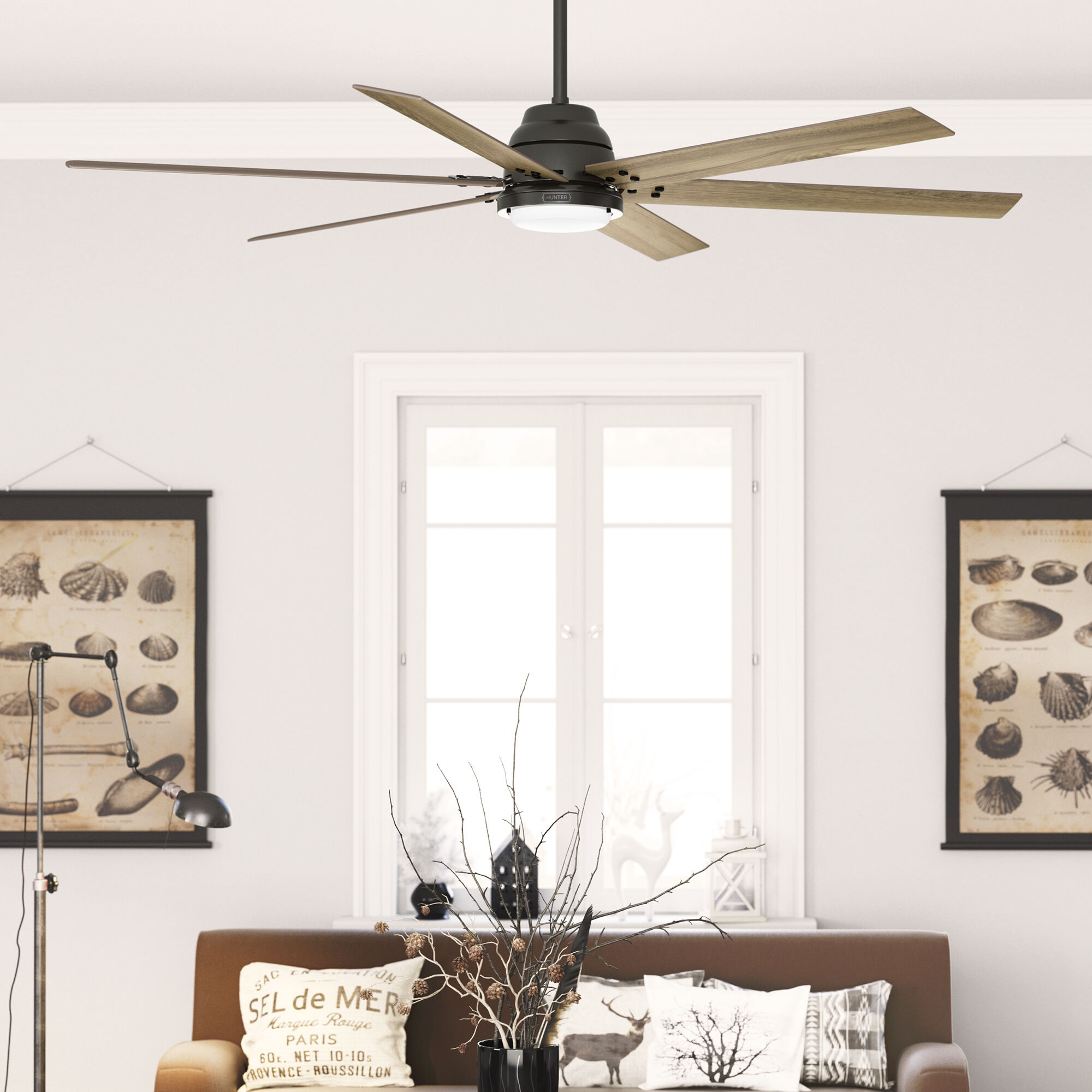 Gravity 72 inch Noble Bronze with Golden Maple Blades Ceiling Fan