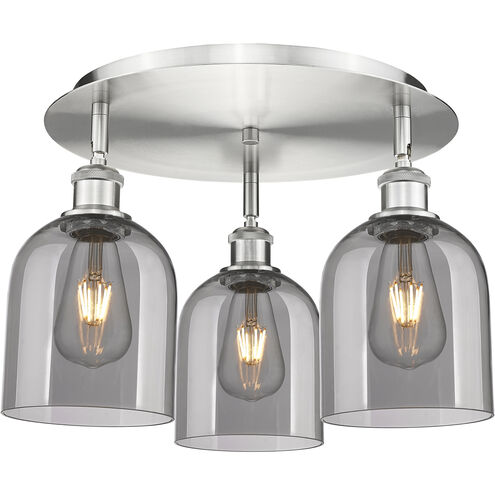 Ballston Bella 3 Light 17.25 inch Satin Nickel Flush Mount Ceiling Light