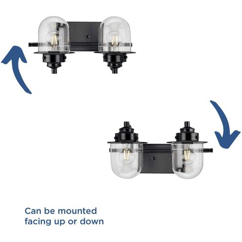 Northlake 2 Light 15.5 inch Matte Black Bath Light Wall Light