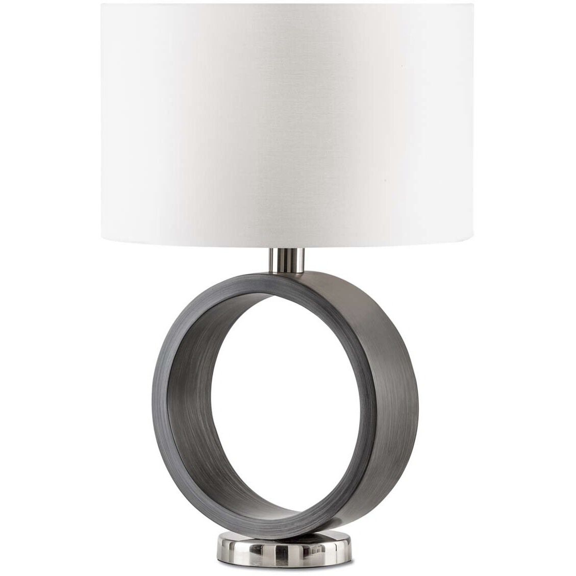 Tracey 25 inch 100.00 watt Brushed Nickel and Charcoal Gray Table Lamp Portable Light