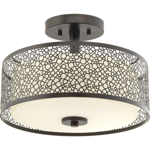 Mingle LED LED 14 inch Antique Bronze Semi-Flush Mount Ceiling Light, Progress LED