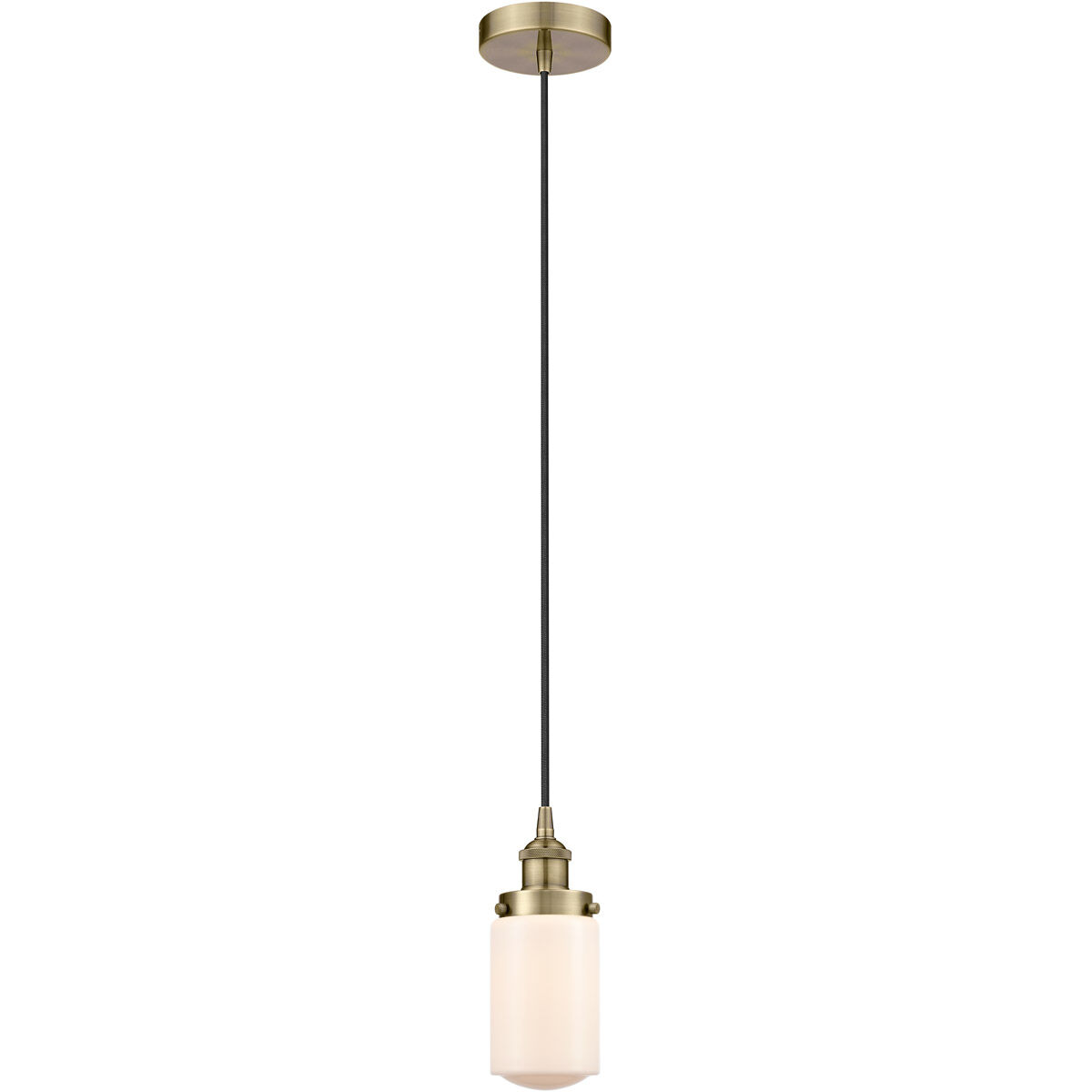 Edison Dover LED 5 inch Antique Brass Mini Pendant Ceiling Light