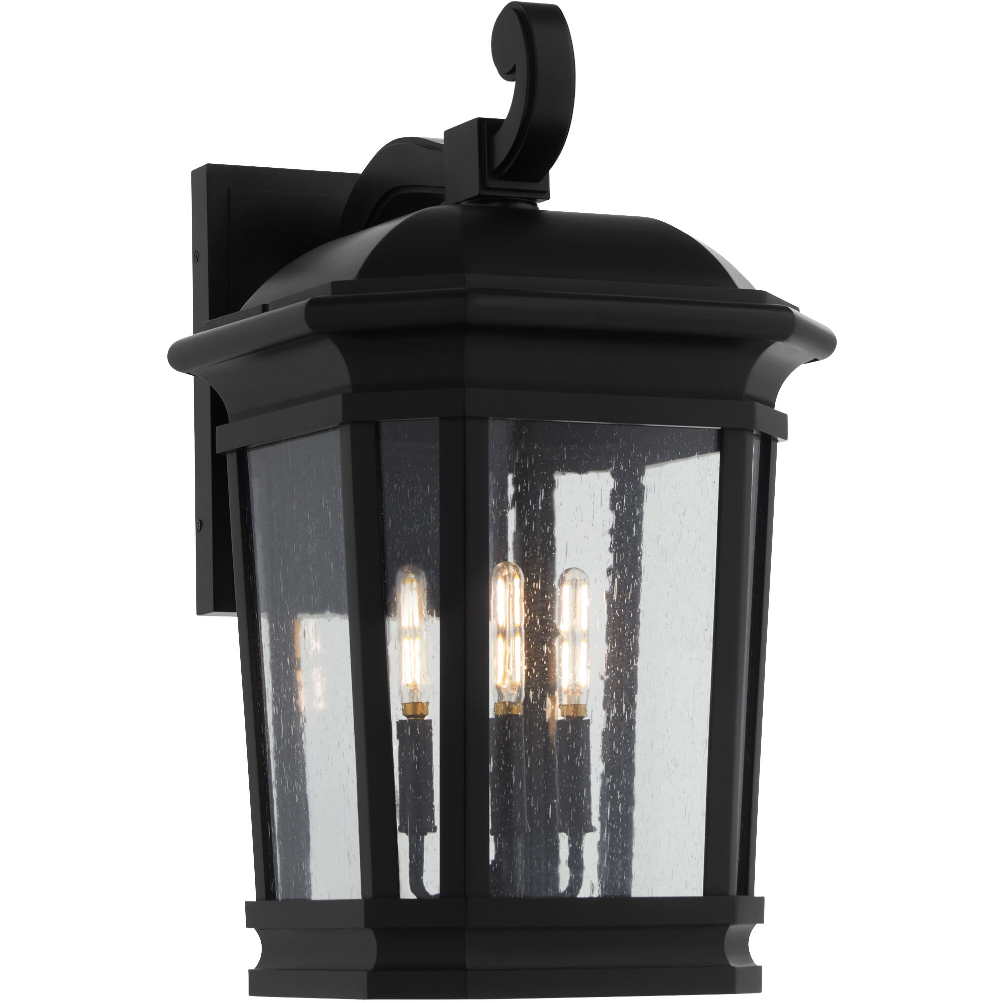 Murphy 3 Light 24 inch Matte Black Outdoor Wall Lantern
