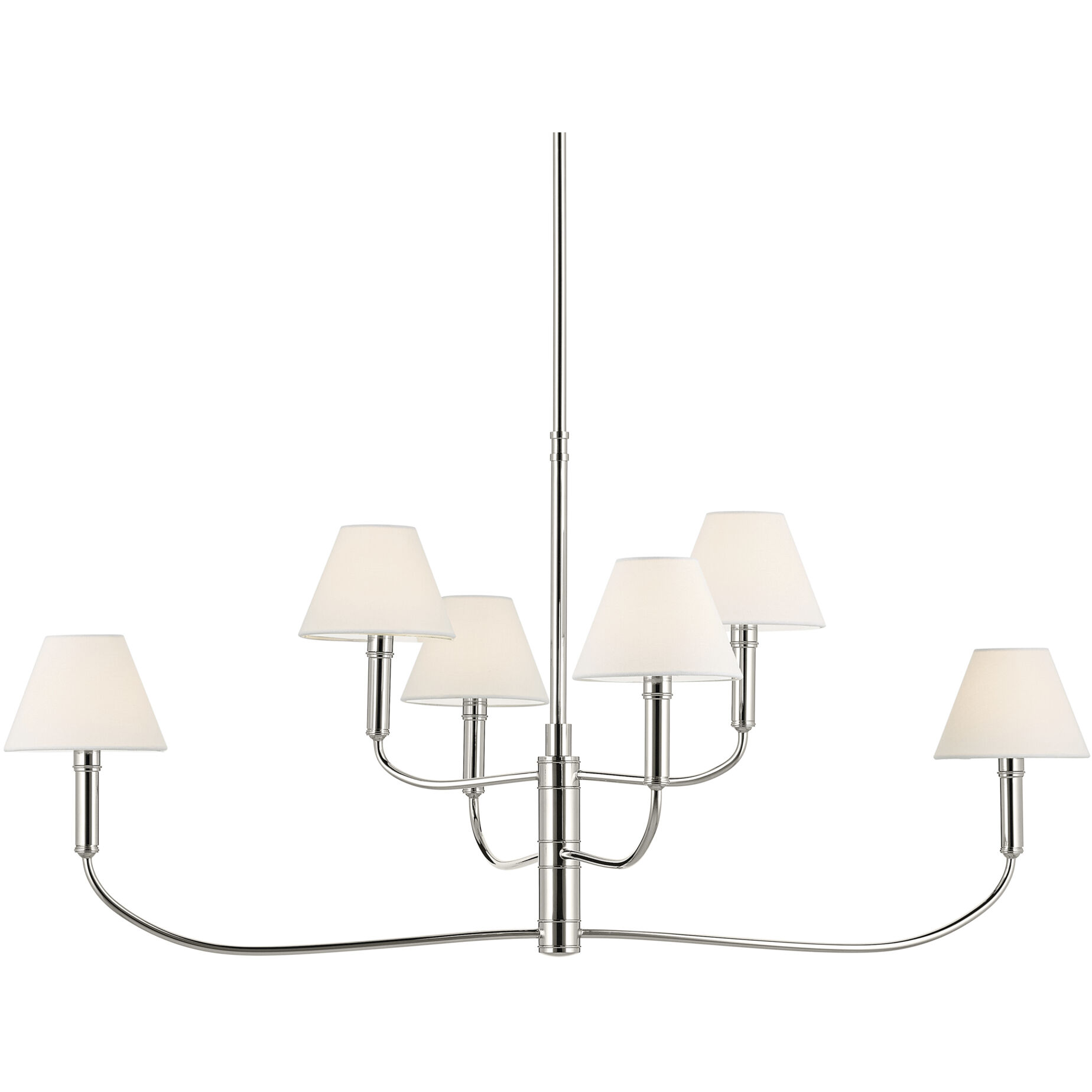 Eadie 6 Light 6 inch Polished Nickel Chandelier Ceiling Light