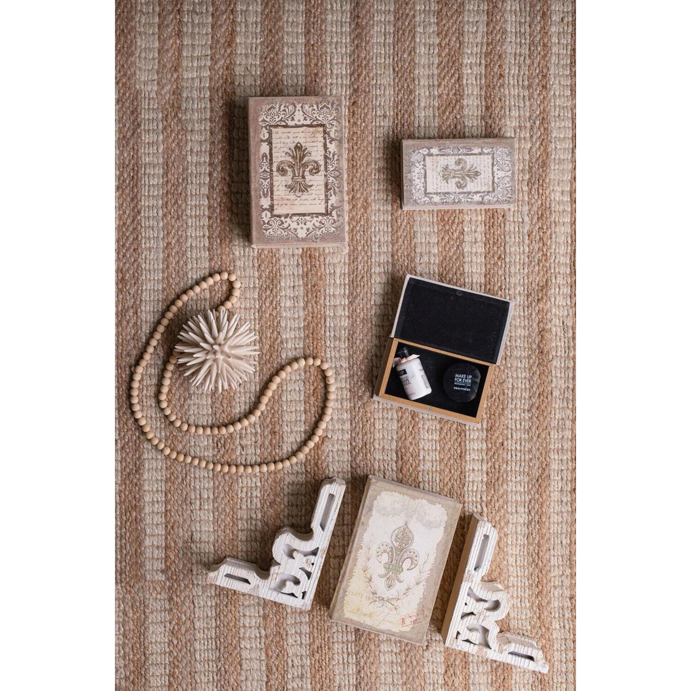 Anita 7 X 3.2 inch White Book Box, Set of 4