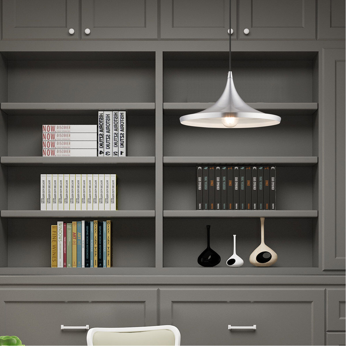 Allison 1 Light 14 inch Brushed Aluminum Mini Pendant Ceiling Light