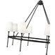 Adorra 8 Light 40 inch Matte Black Chandelier Ceiling Light