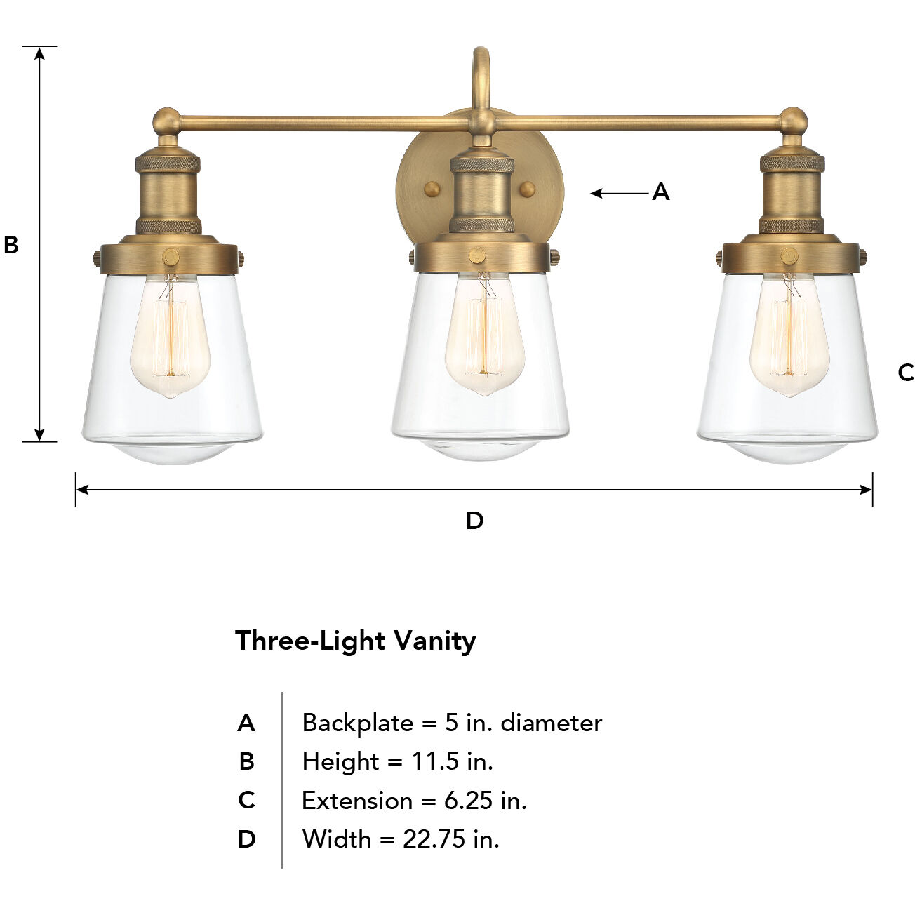 Taylor 3 Light 23 inch Old Satin Brass Bath Bar Wall Light