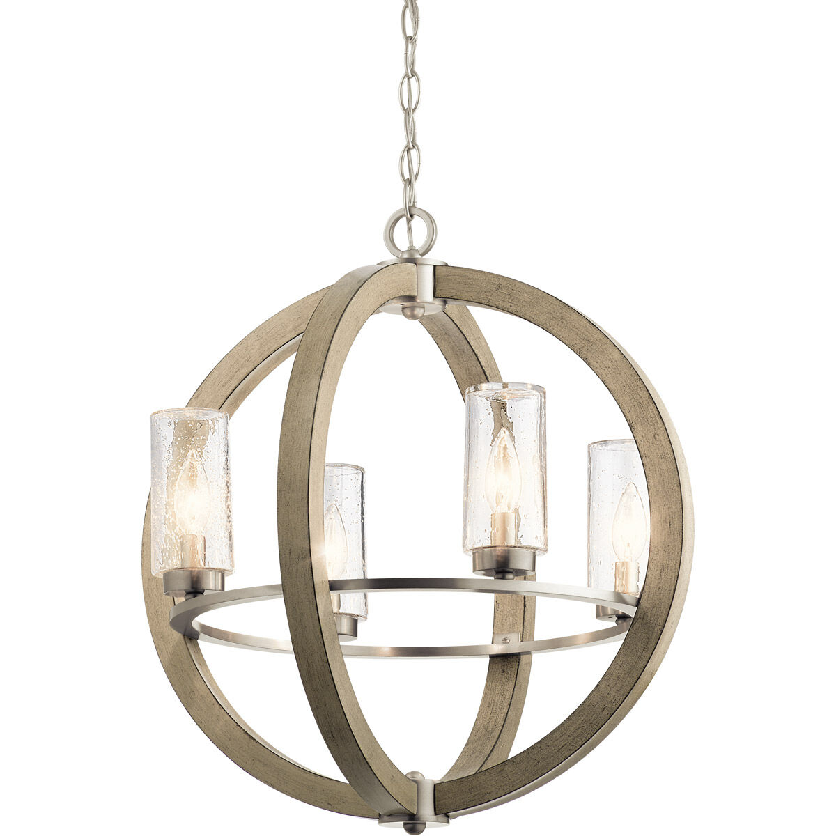 Grand Bank 4 Light 20 inch Distressed Antique Gray Outdoor Chandelier