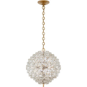 Chapman & Myers Karina 6 Light 20.5 inch Antique-Burnished Brass and Crystal Sphere Chandelier Ceiling Light, Medium