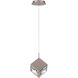 Ice Cube 1 Light 7.88 inch Brushed Nickel Mini-Pendant Ceiling Light