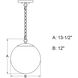 Linden LED 12 inch Muted Brass Pendant Ceiling Light