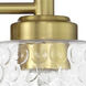 Claire 2 Light 12.75 inch Satin Brass Vanity Light Wall Light
