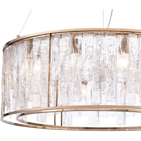 Boundaries 12 Light 32 inch Lacquered Gold Pendant Ceiling Light