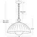 Dariel 1 Light 16 inch White Pendant Ceiling Light