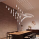 Suspenders LED 116.5 inch Satin White and Clear Chandelier Ceiling Light