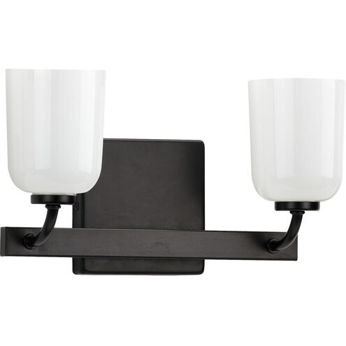 Moore 2 Light 13 inch Matte Black Bath Vanity Wall Light