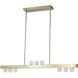 Raleigh 9 Light 42 inch Aged Brass Horizontal Pendant Ceiling Light