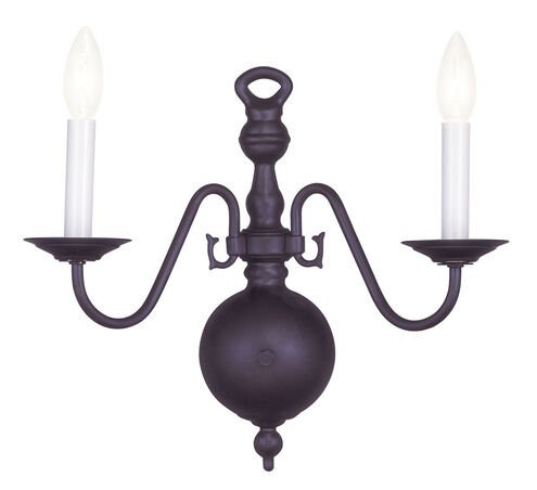 Williamsburgh 2 Light 13 inch Bronze Wall Sconce Wall Light