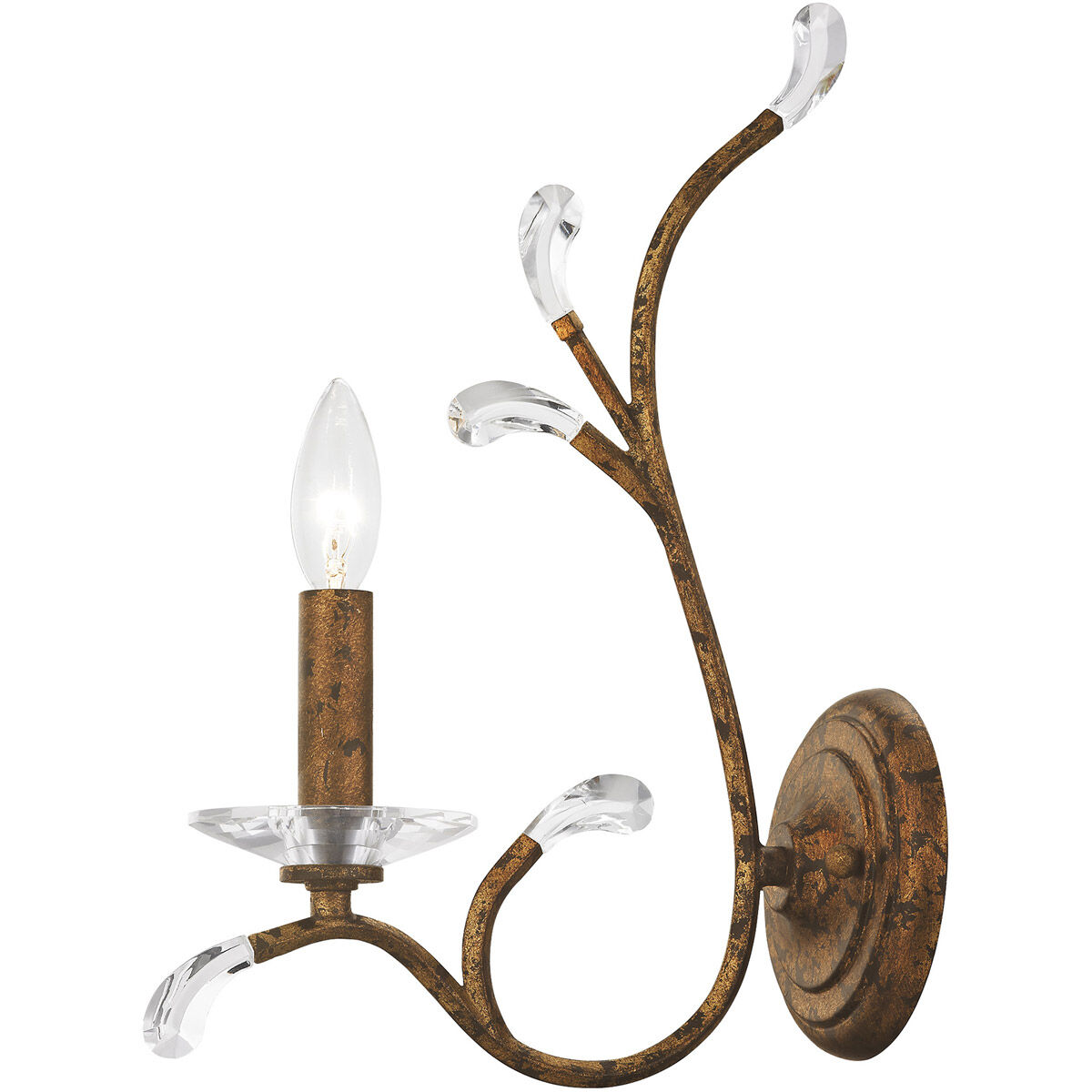 Serafina 1 Light 5 inch Hand Applied Venetian Golden Bronze Wall Sconce Wall Light