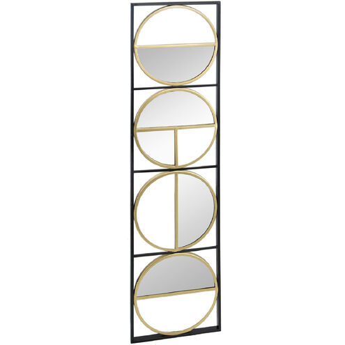 Catherine 47 X 12 inch Black and Gold Wall Mirror