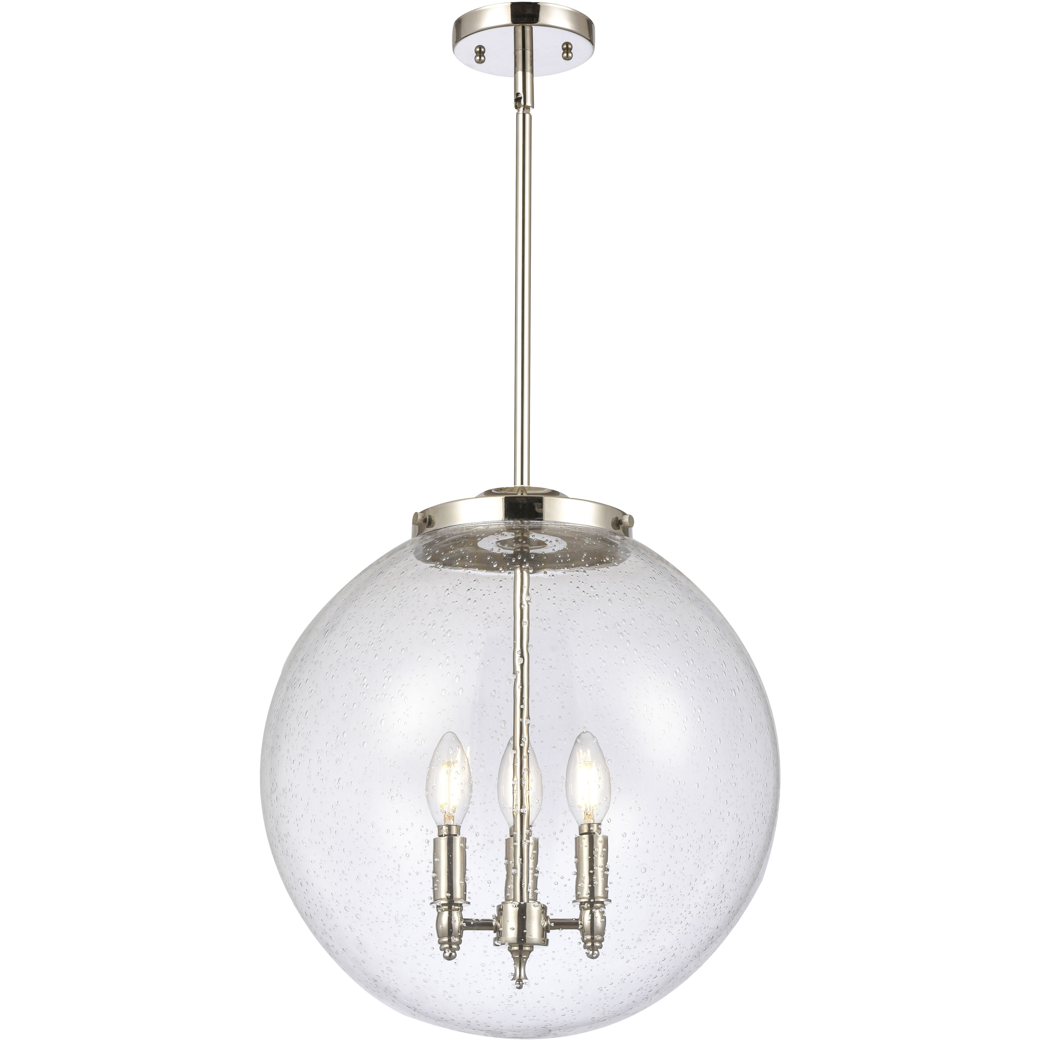Franklin Restoration Beacon 3 Light 16 inch Polished Nickel Statement Pendant Ceiling Light in Incandescent, Seedy