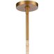 Copa 4 Light 24 inch Natural Brass Pendant Ceiling Light, Converts to Semi Flush
