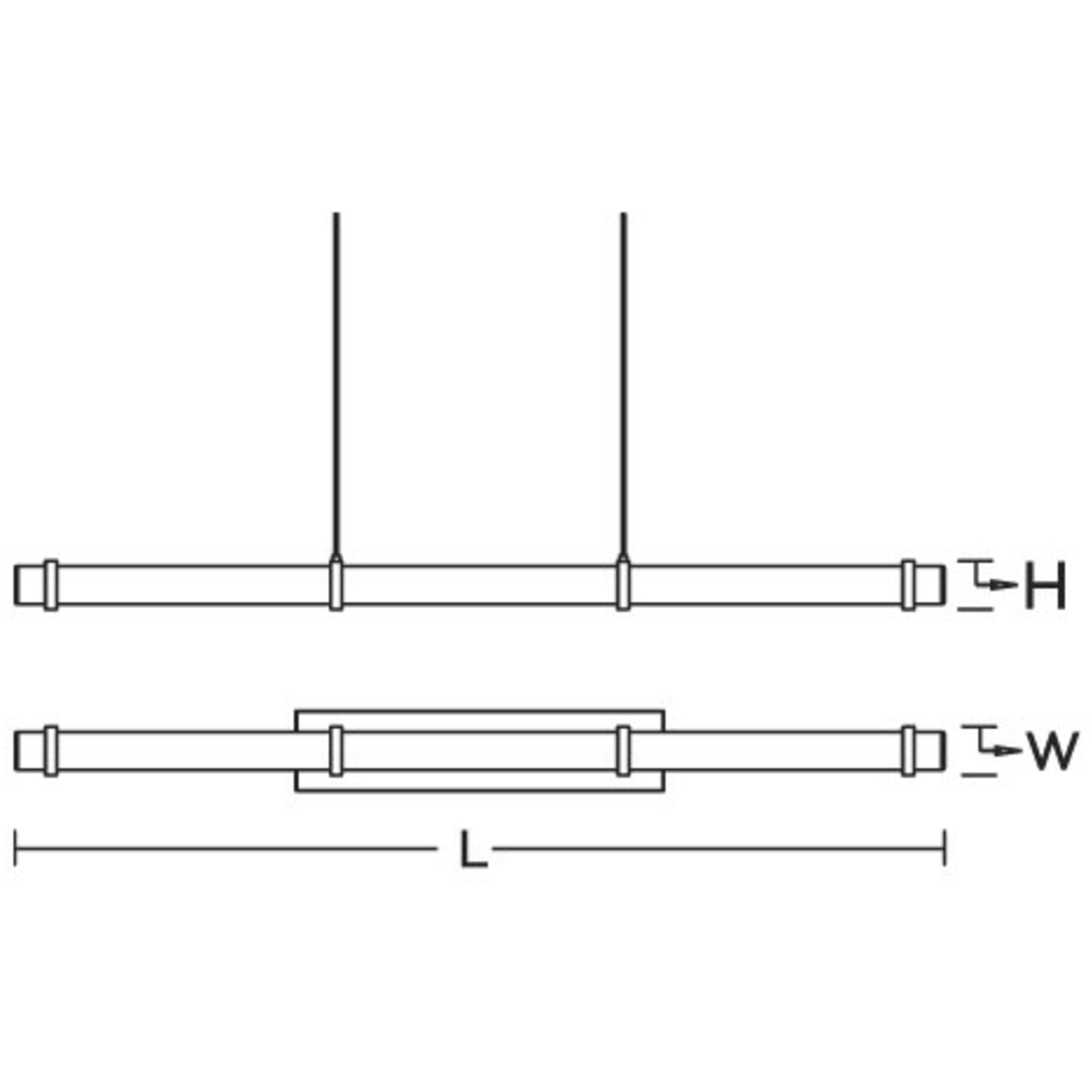 Miami LED 48 inch Polished Chrome Linear Pendant Ceiling Light