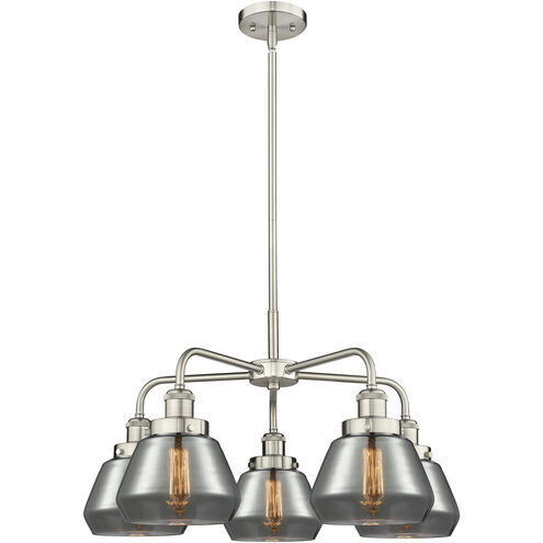 Fulton 5 Light 24.5 inch Satin Nickel Chandelier Ceiling Light