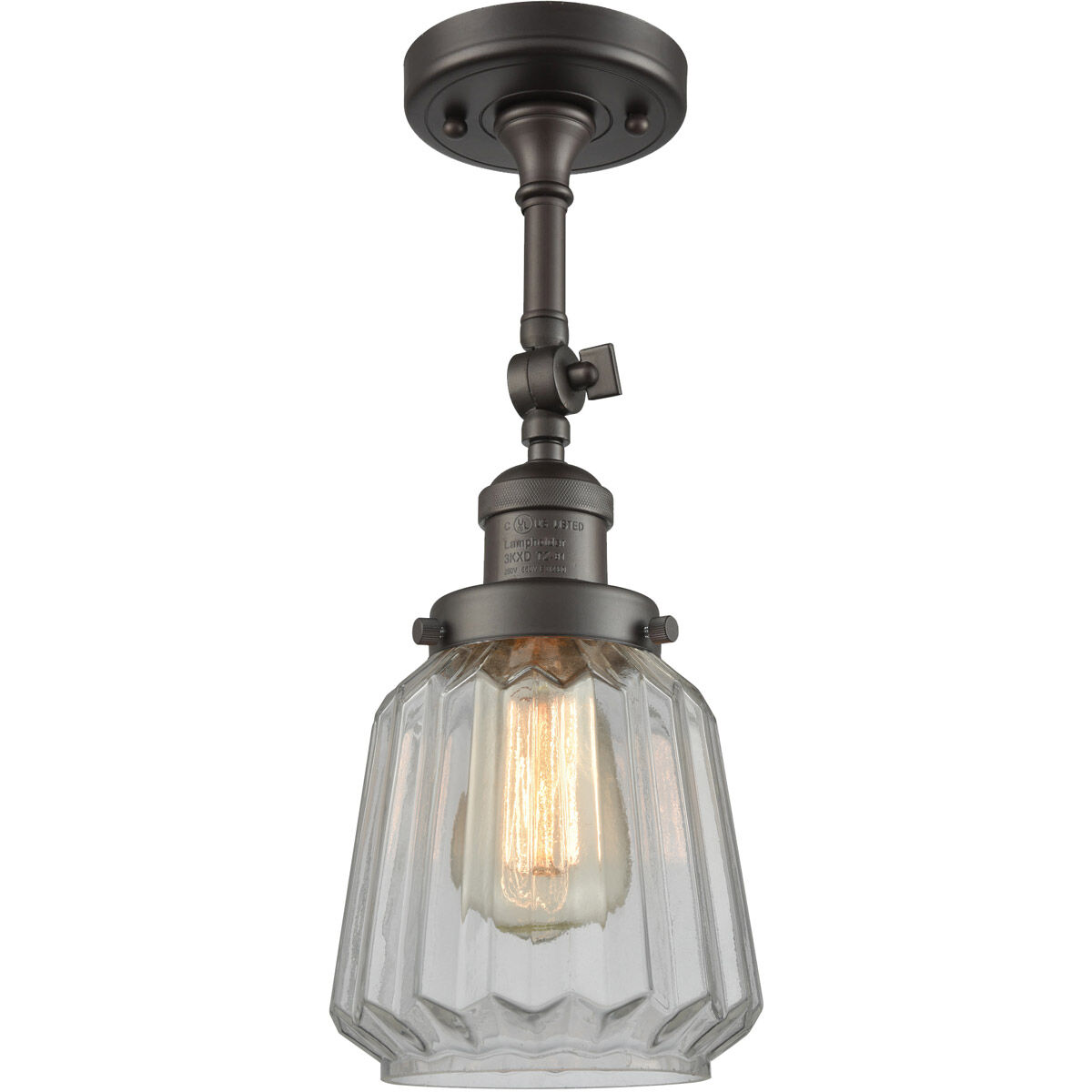 Franklin Restoration Chatham 1 Light 6 inch Oil Rubbed Bronze Sconce Wall Light in Clear Glass, Franklin Restoration
