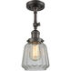 Franklin Restoration Chatham 1 Light 6 inch Oil Rubbed Bronze Sconce Wall Light in Clear Glass, Franklin Restoration