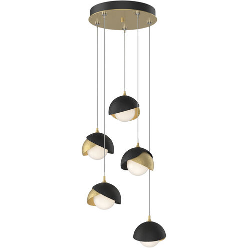 Brooklyn 5 Light 16 inch Modern Brass and Black Pendant Ceiling Light in Modern Brass/Black