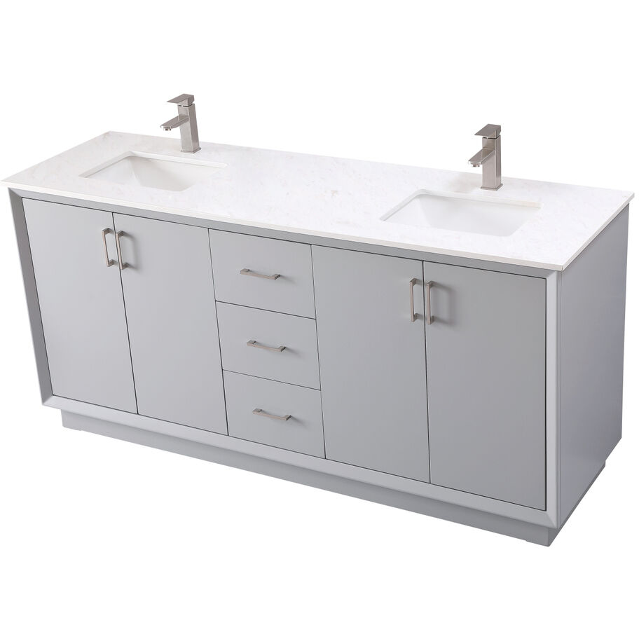 Hayes 72 X 22 X 35 inch Grey Vanity Sink Set