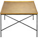Boyles 52 X 17 inch Antique Brass and Black Cocktail Table