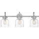 Congress 3 Light 29.5 inch Chrome Vanity Light Wall Light